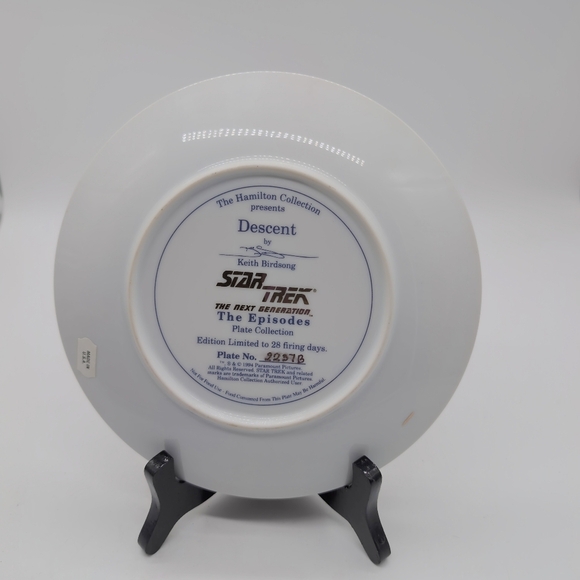 Star Trek The Next Generation Collectible Plate "Decent" by Keith Birdsong 2237B - Picture 3 of 3